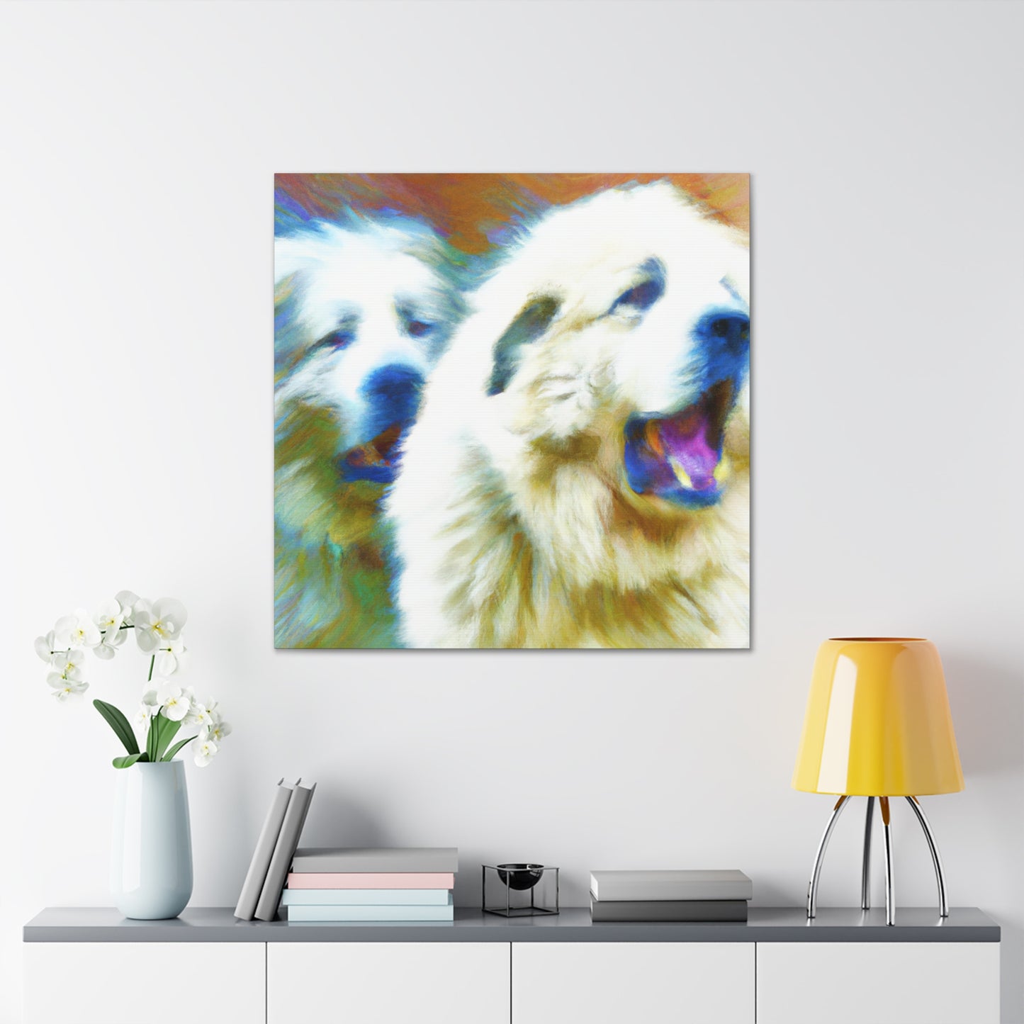 "Great Pyrenees Abstraction" - Canvas