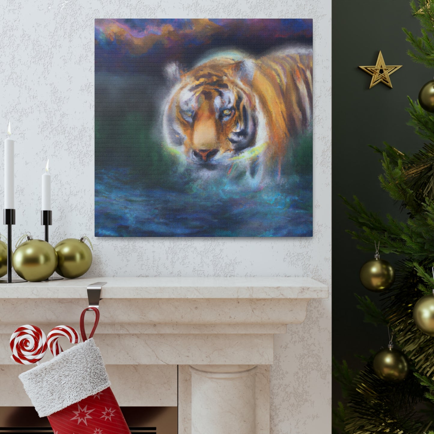 Tiger Roaring Redux - Canvas