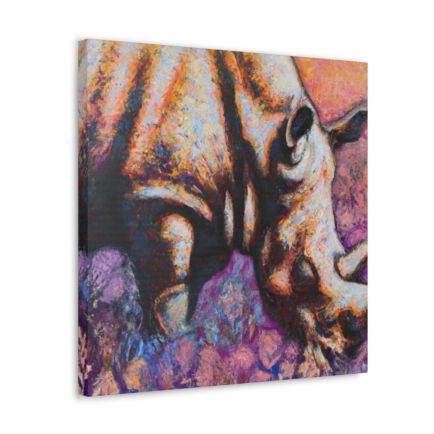 "Majestic Rhinoceros Serenity" - Canvas