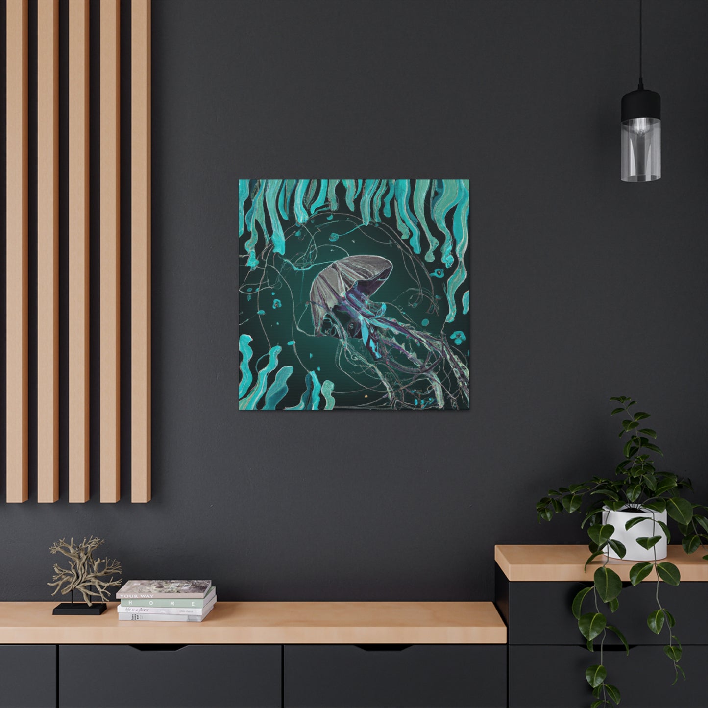 Jellyfish Art Deco - Canvas