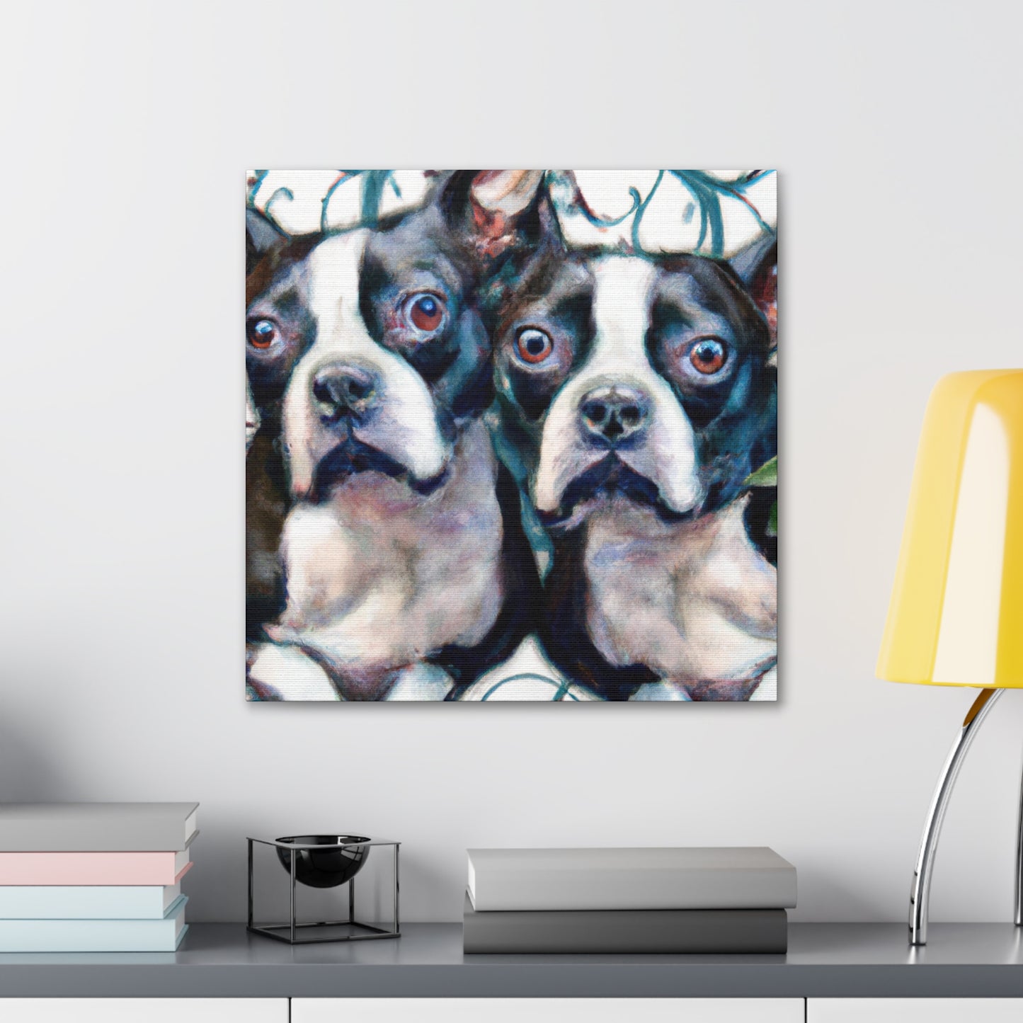 Boston Terrier Elegance - Canvas