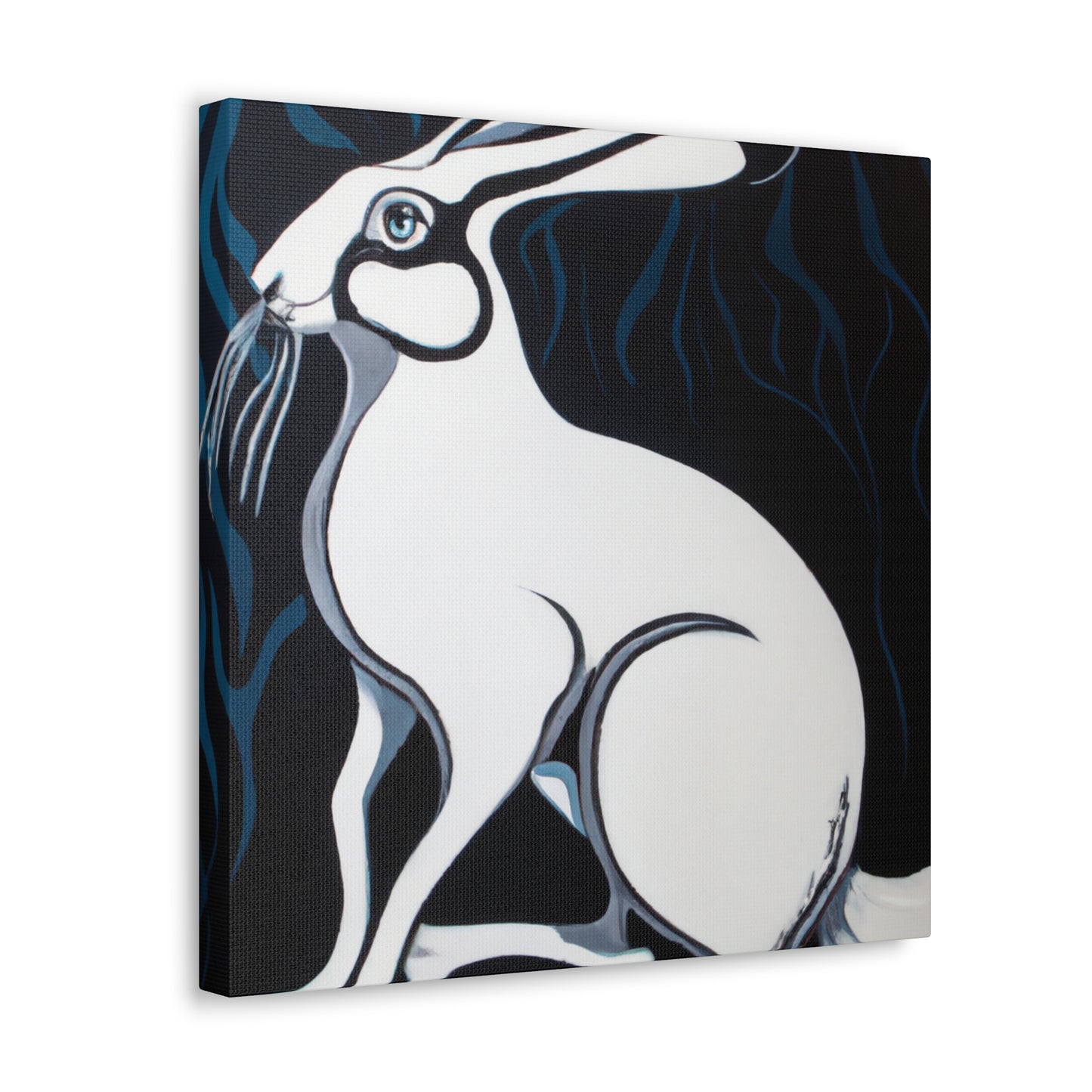 The Arctic Hare is a species of mammal that is endemic to the Arctic tundra. It has a thick white coat that is well adapted to camouflage against the snow and ice. During the 1920s, the Art Deco movement was in - Canvas