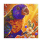 "Rainbow Lorikeet Portrait" - Canvas