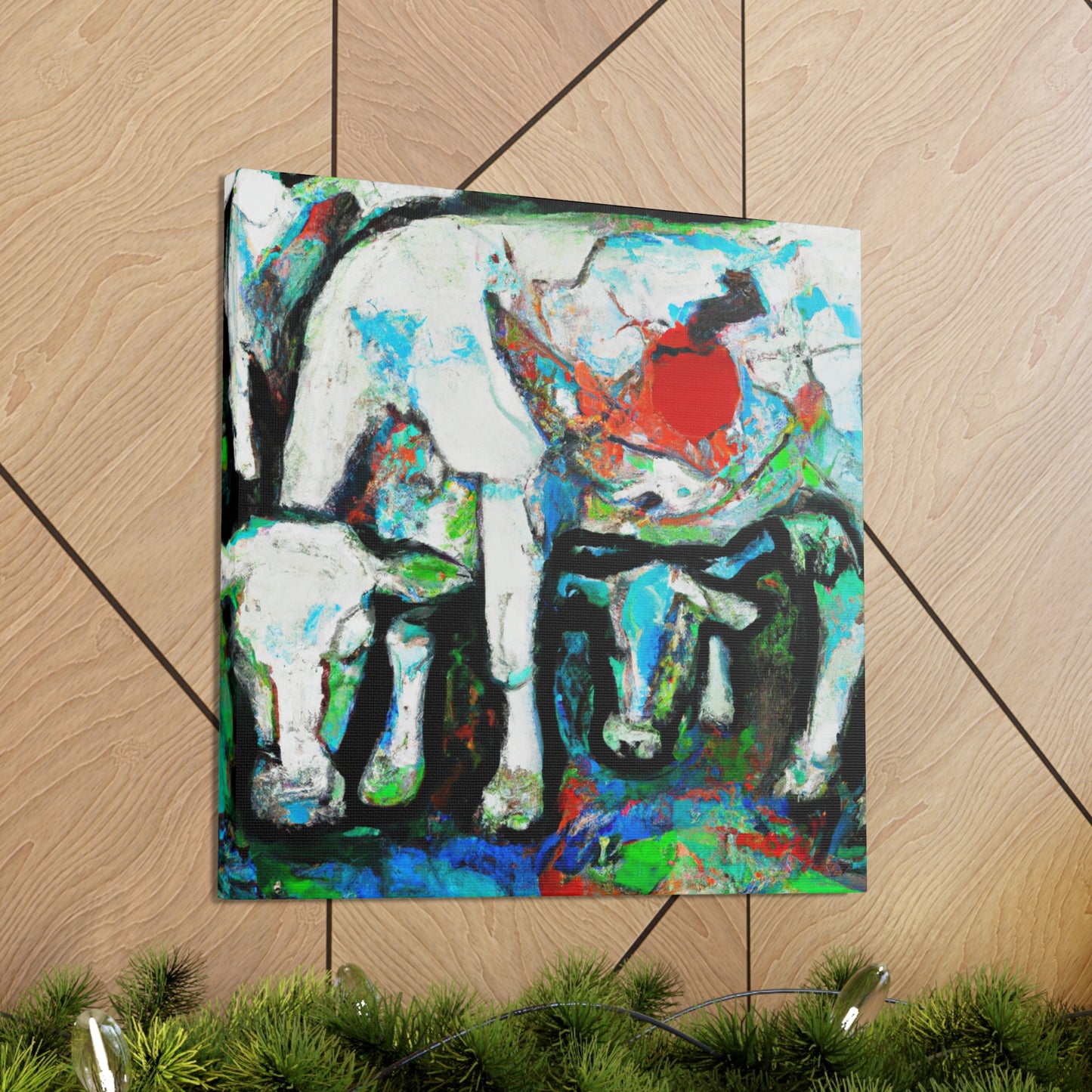 Cow's Abstract Tapestry - Canvas