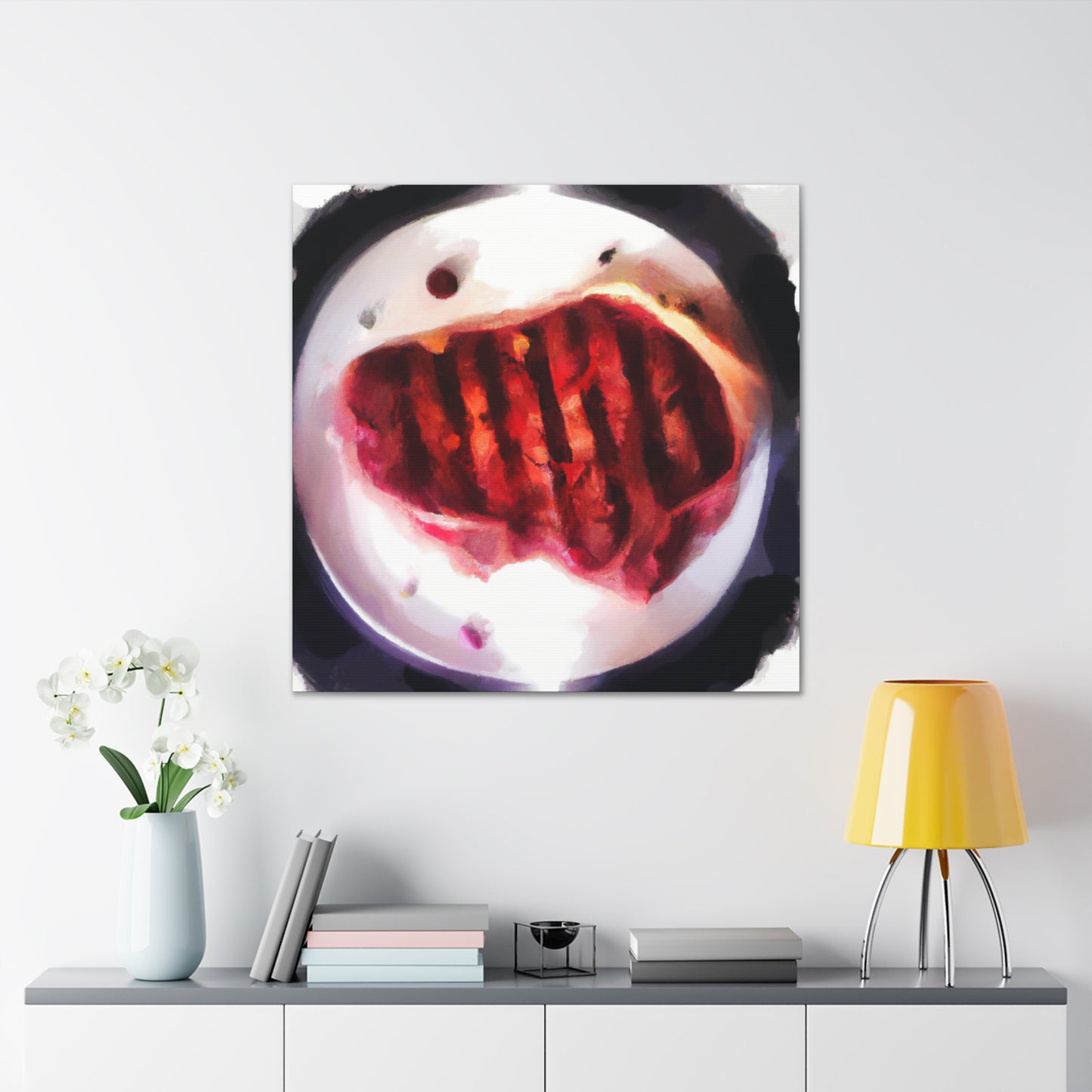 "Steak Supper Still Life" - Canvas