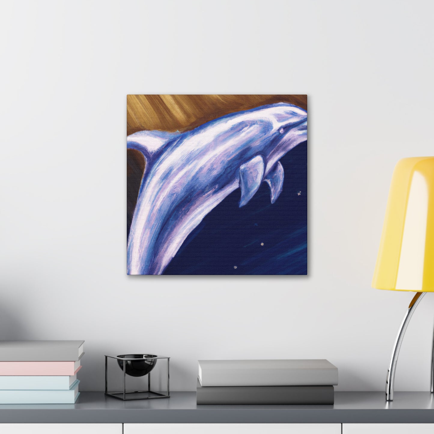 "Dolphin's Joyful Dance" - Canvas