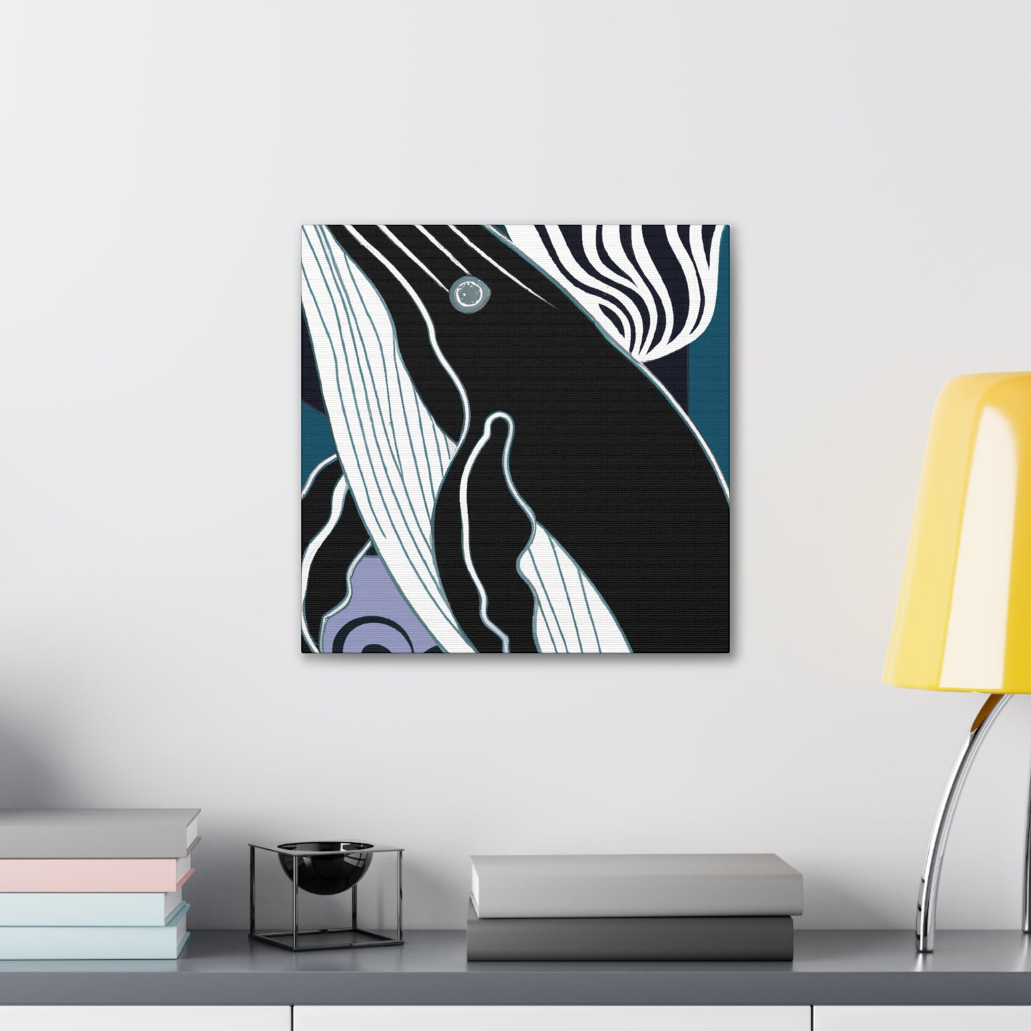 "Humpback Whale Deco Bliss" - Canvas