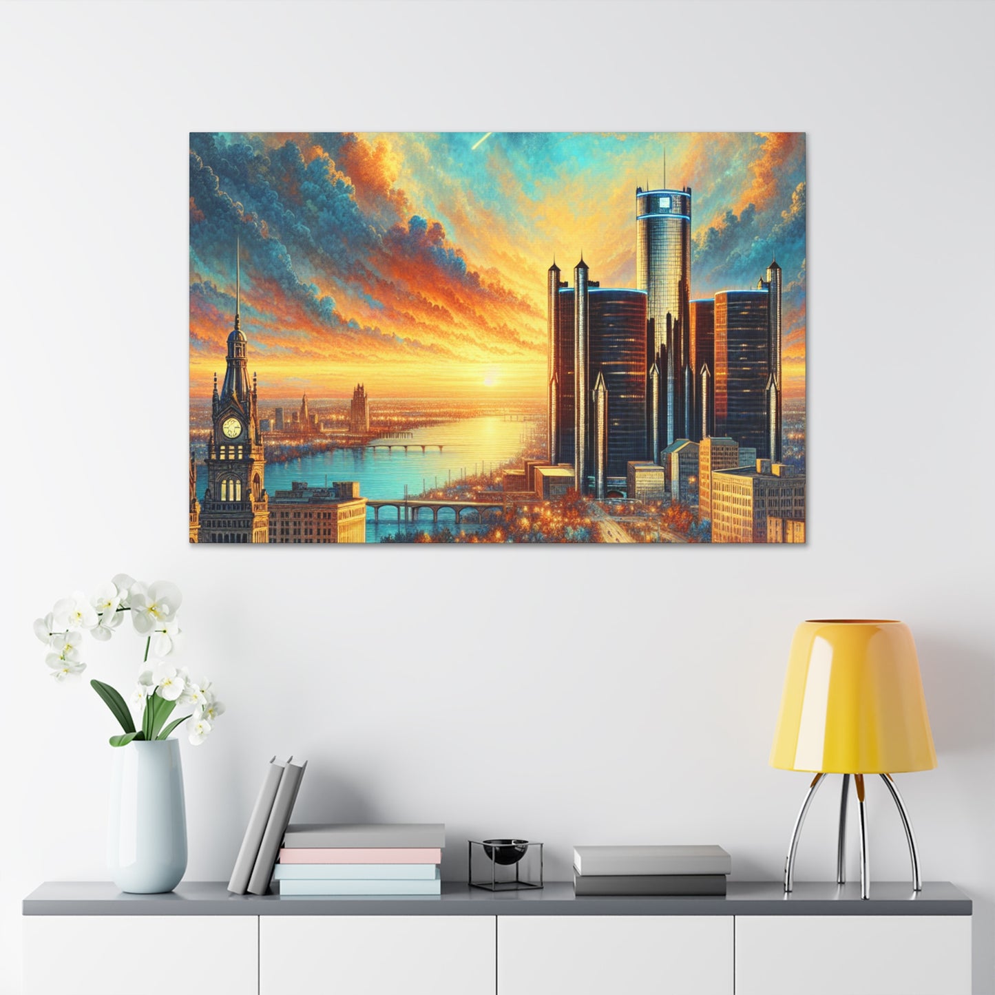 "Renaissance Reverie: Detroit's Splendor" - Canvas