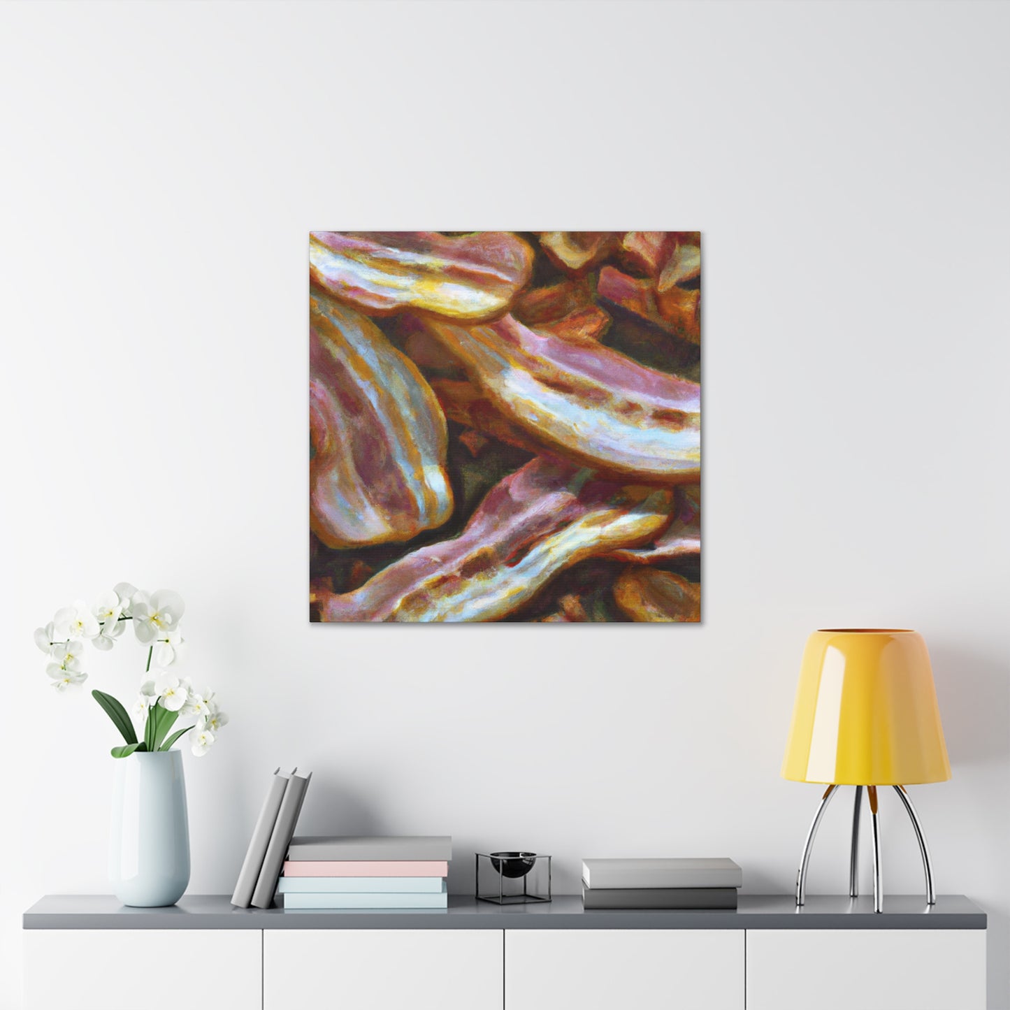 "Sizzling Bacon Realism" - Canvas