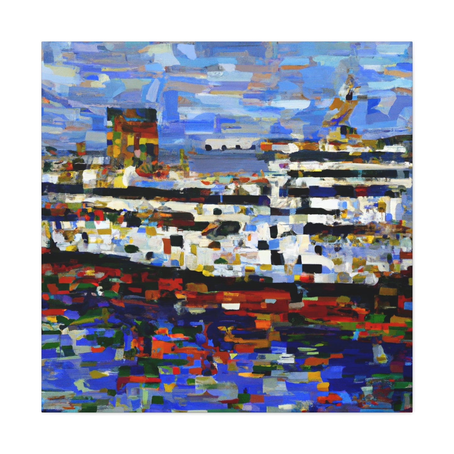 Ferry on the Seine - Canvas