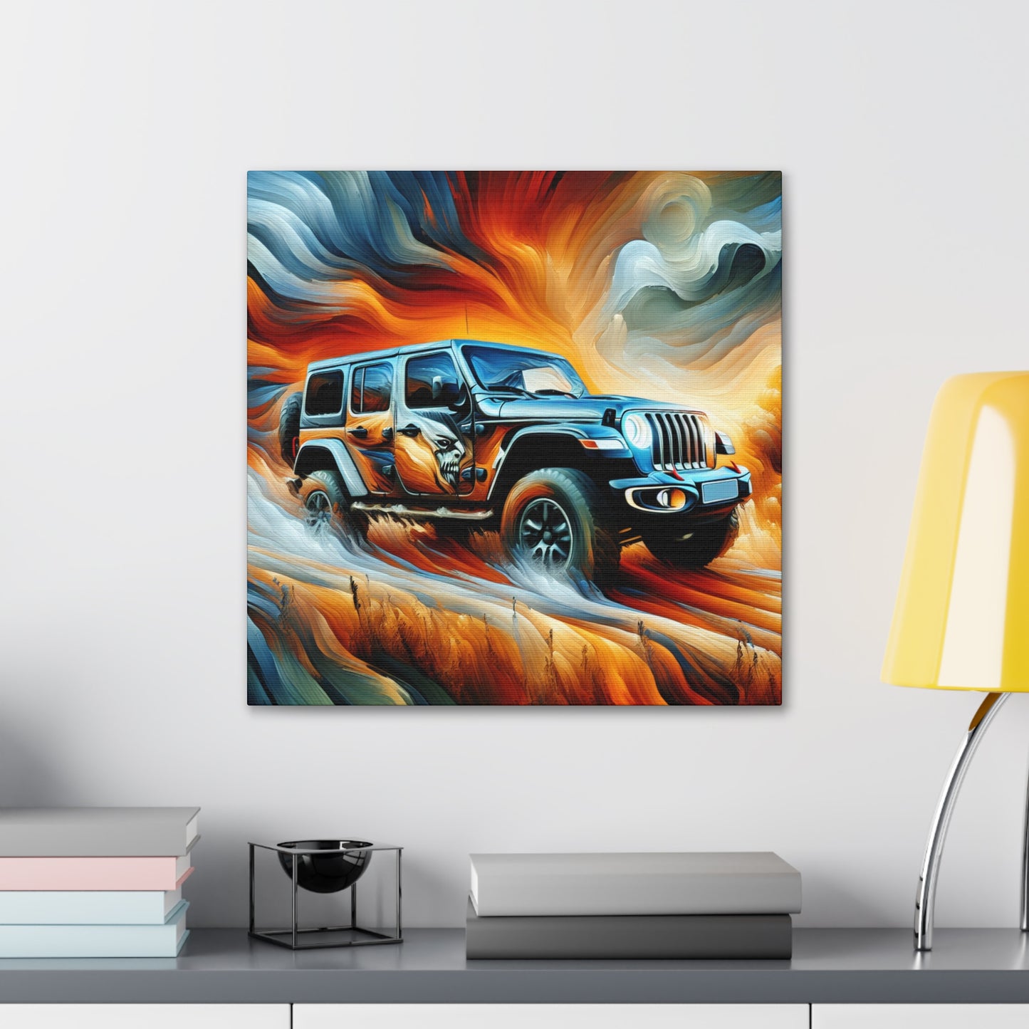 "Mystical Jeep Dreamscape" - Canvas