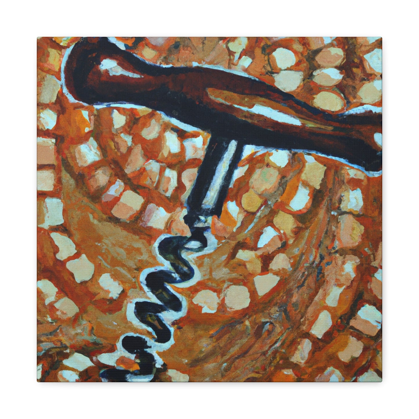 Corkscrew in Pointillism - Canvas