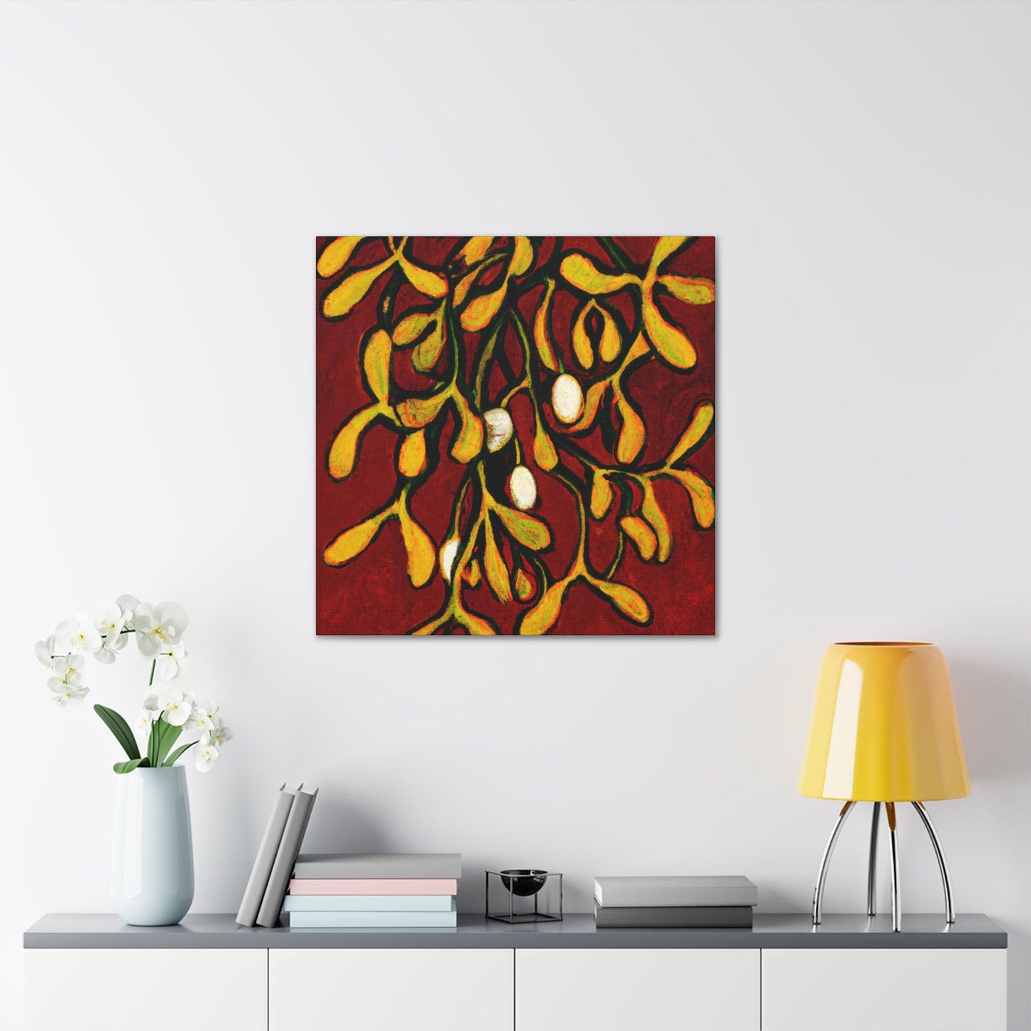 "Kissing Under Mistletoe" - Canvas