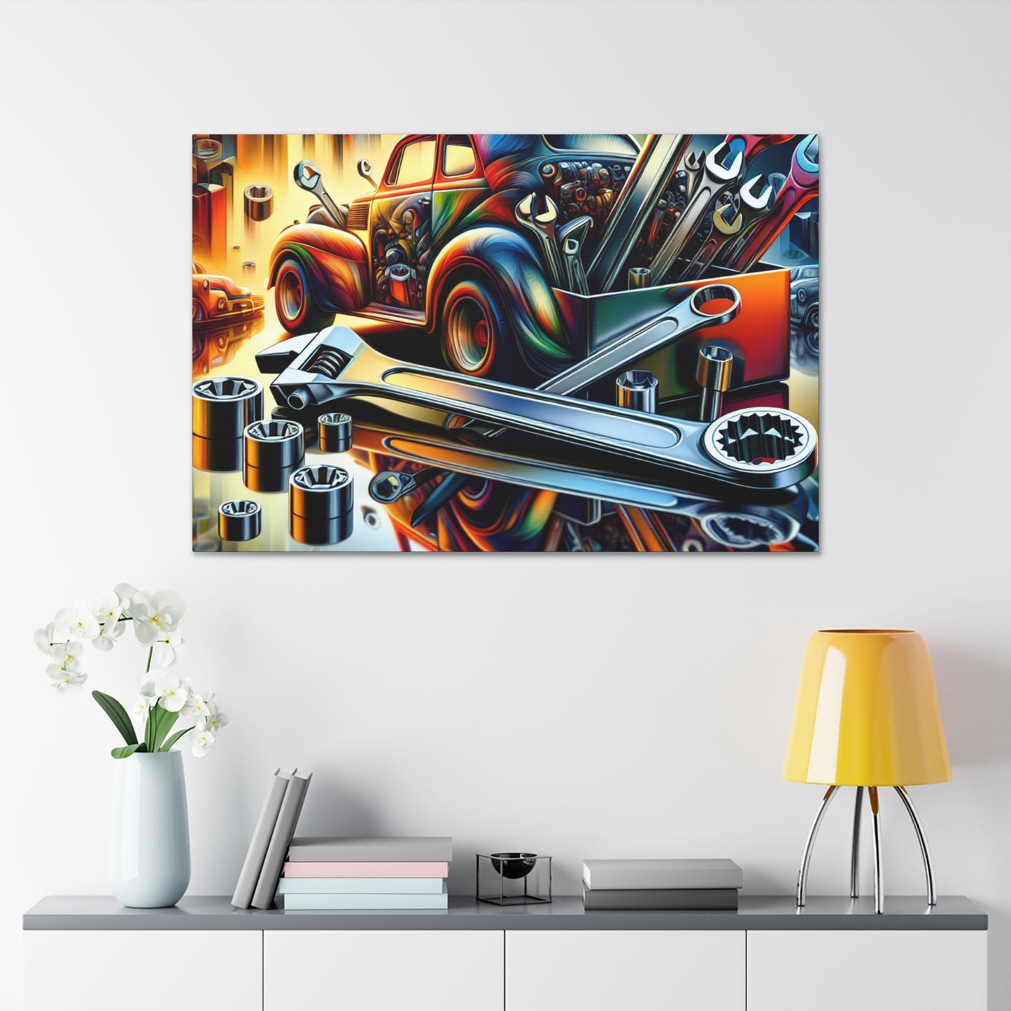 "Industrial Assemblage Awakening" - Canvas