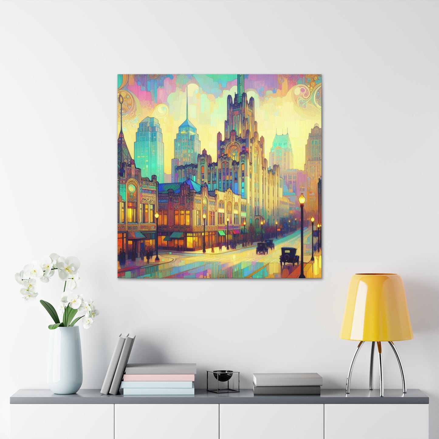 "Southern Serenade: Raleigh's Elegance" - Canvas