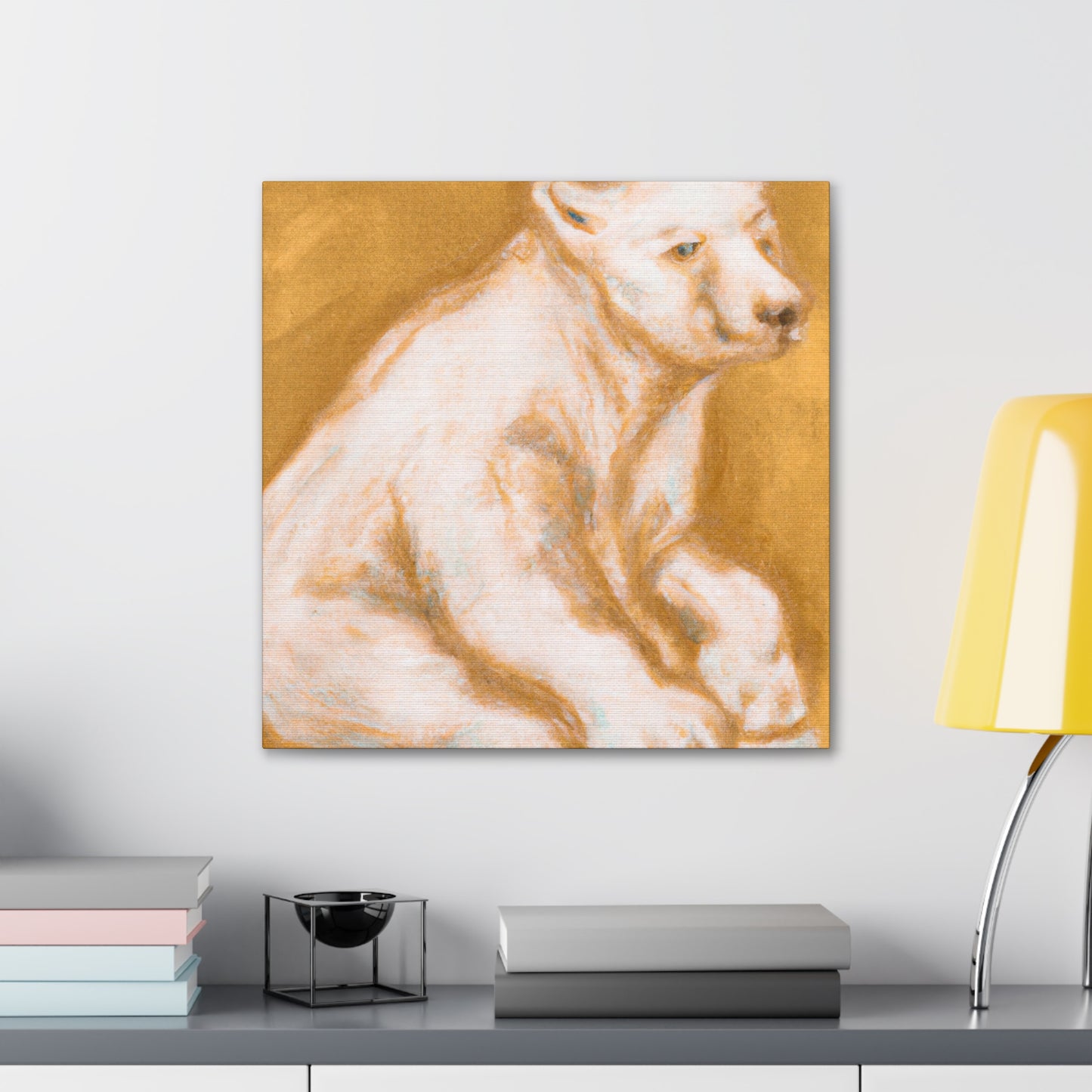 Polar Bear in Baroque. - Canvas