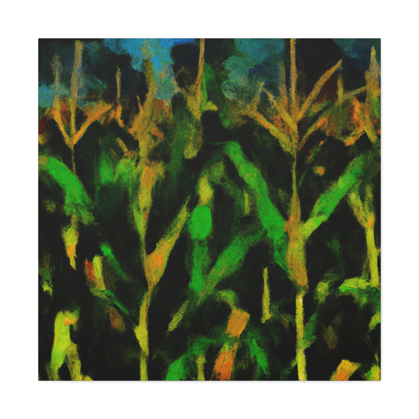 Cornfield Under Moonlight - Canvas