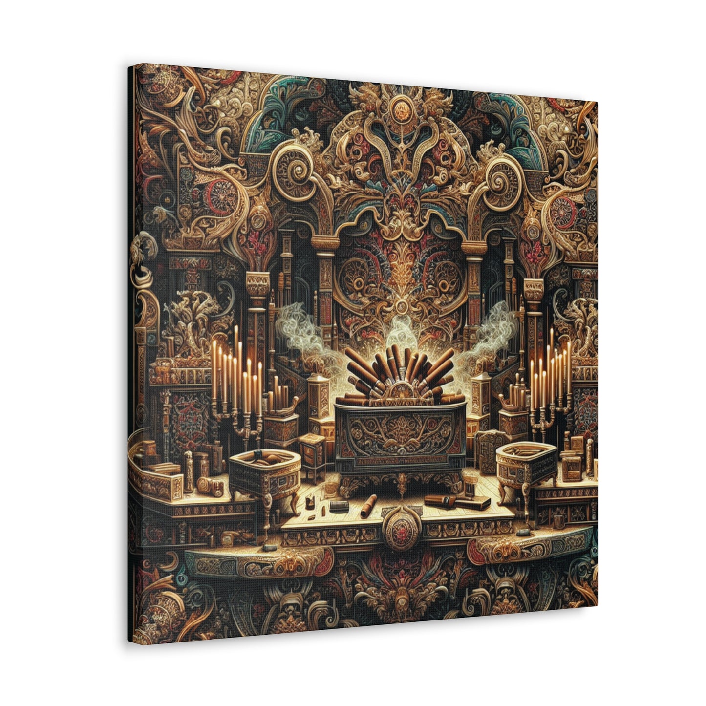 "Opulent Humidor Revelry" - Canvas