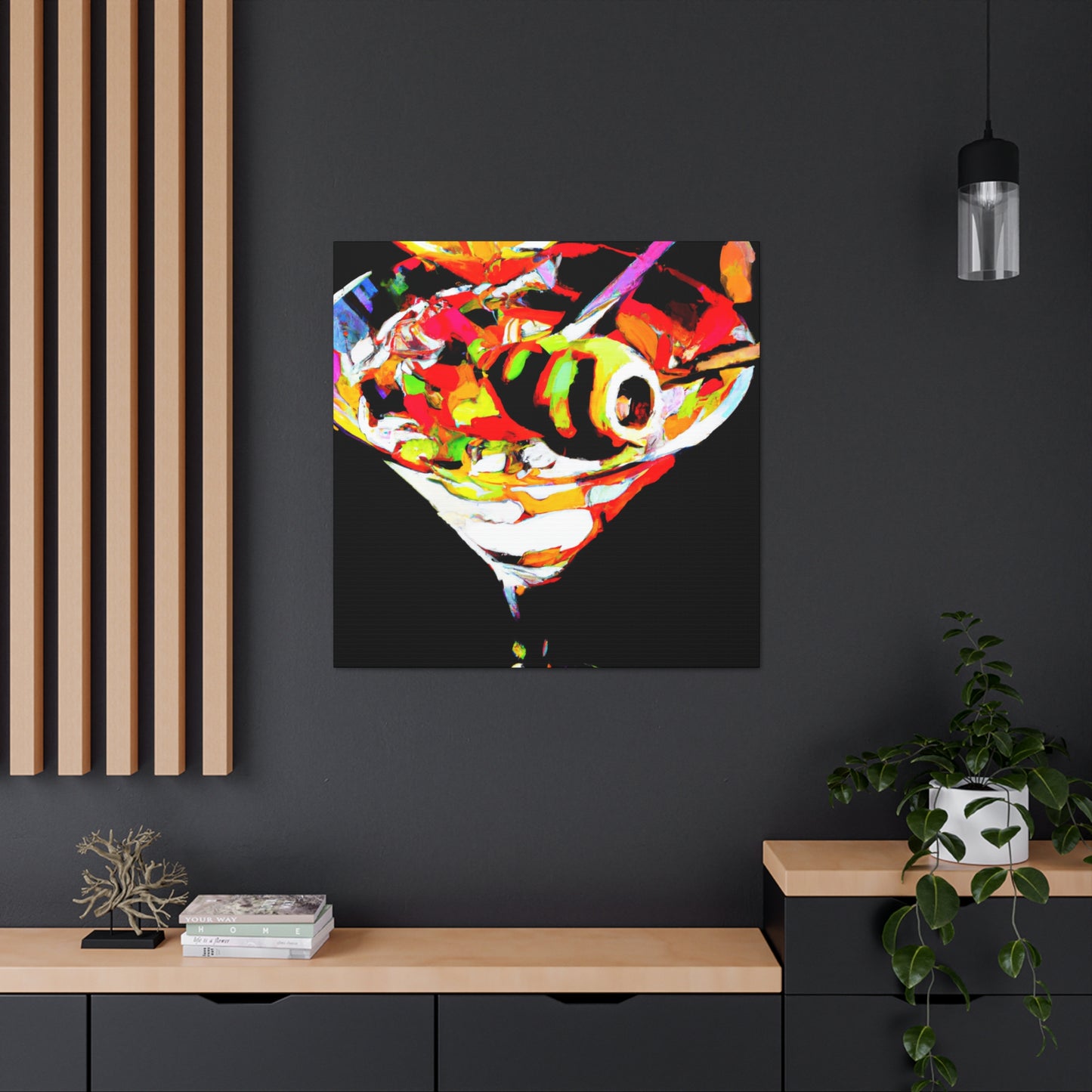 "Martini in Fauvism Hues" - Canvas