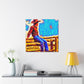 Cowboy on Fencepost - Canvas