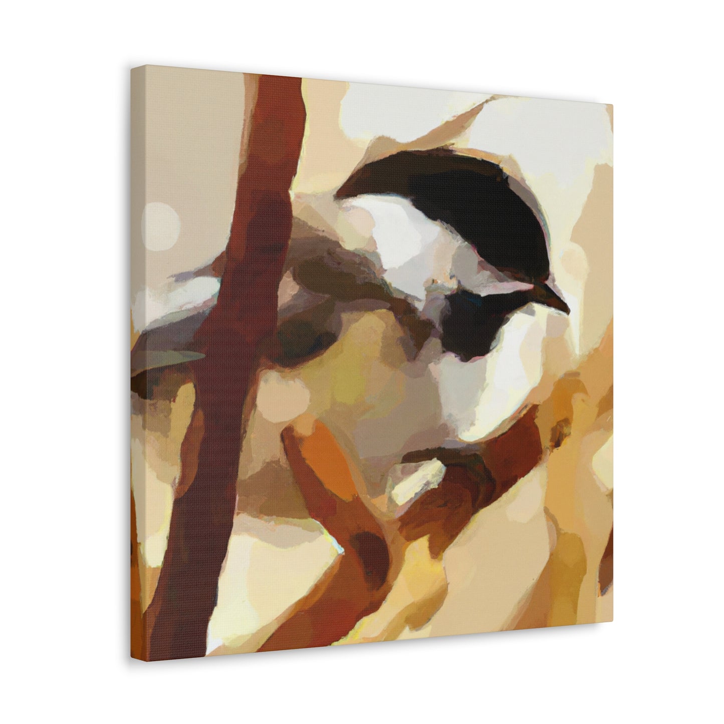 "Chickadee Avidly Dreaming" - Canvas