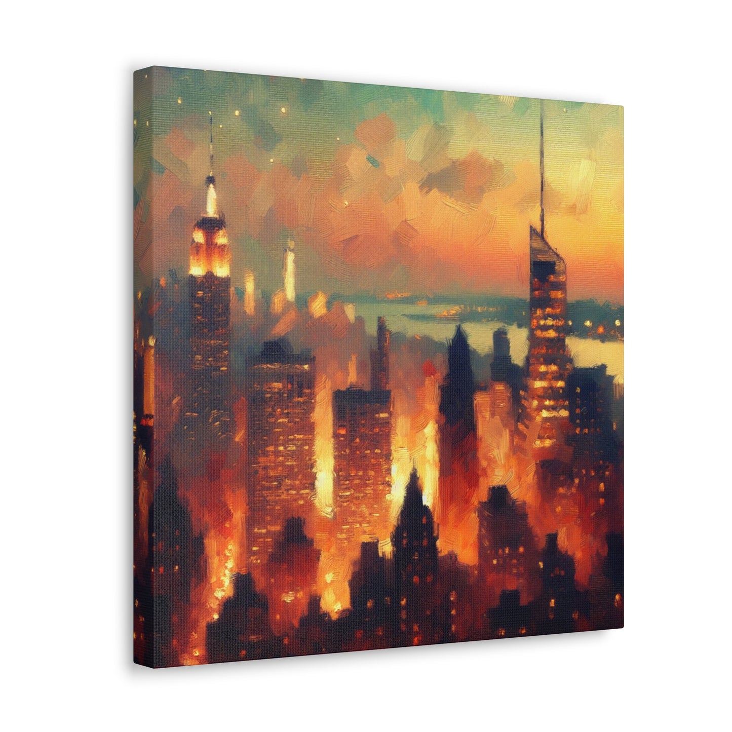 "Urban Symphony in Hues" - Canvas