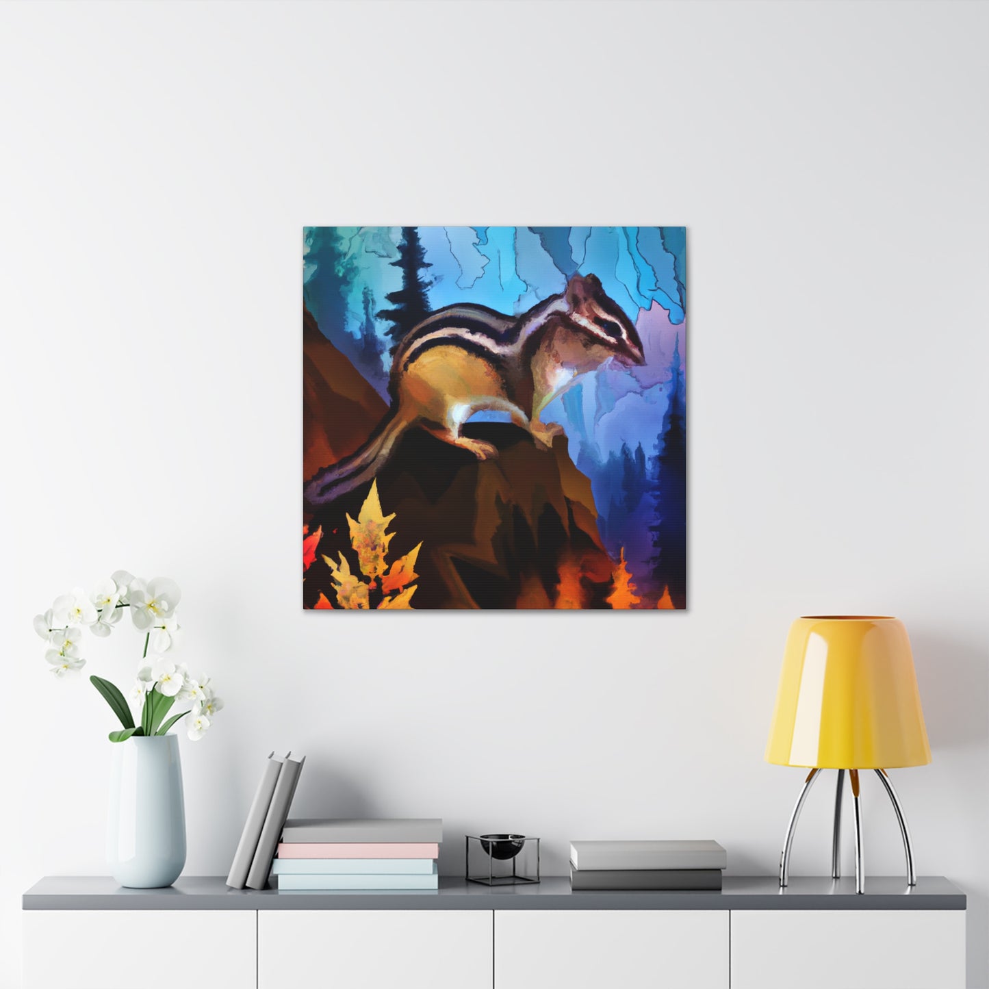 Chipmunk in Bloom - Canvas