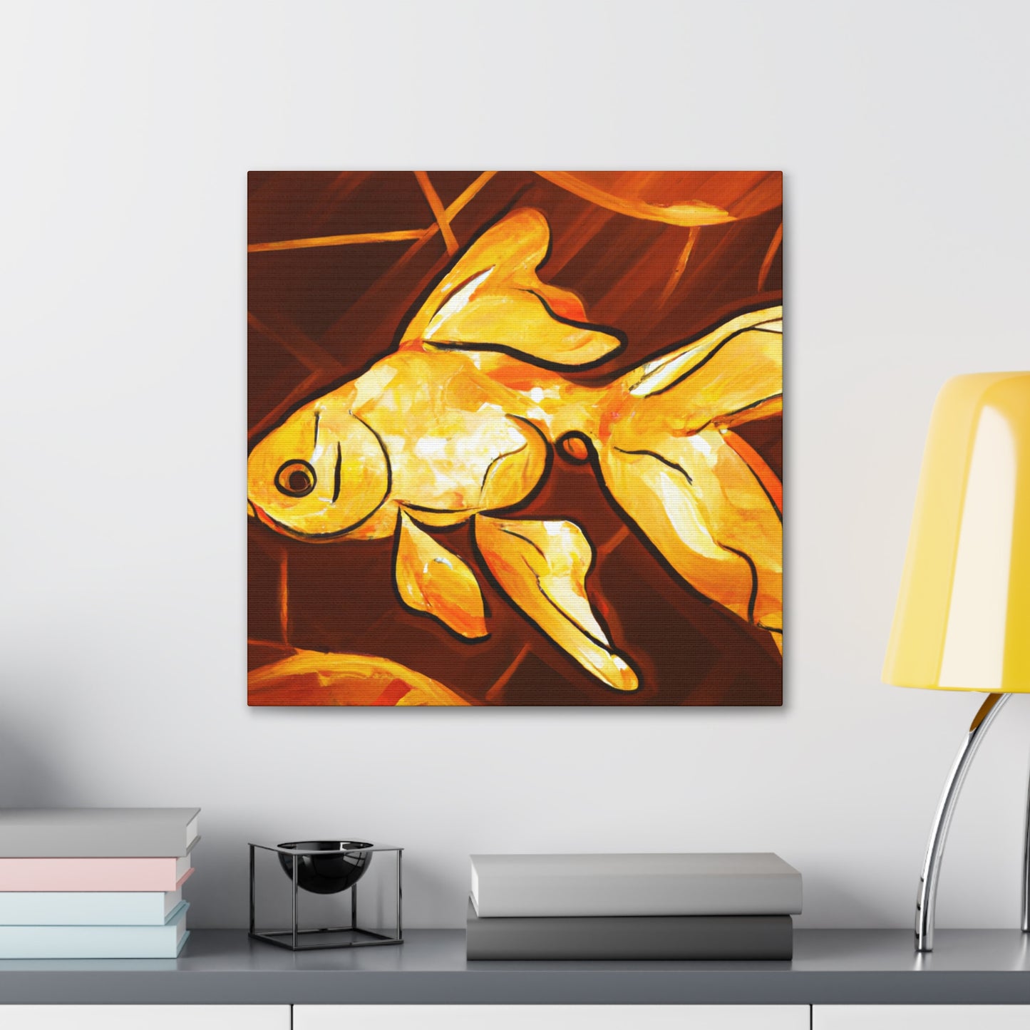 "Golden Glimmer of Goldfish" - Canvas