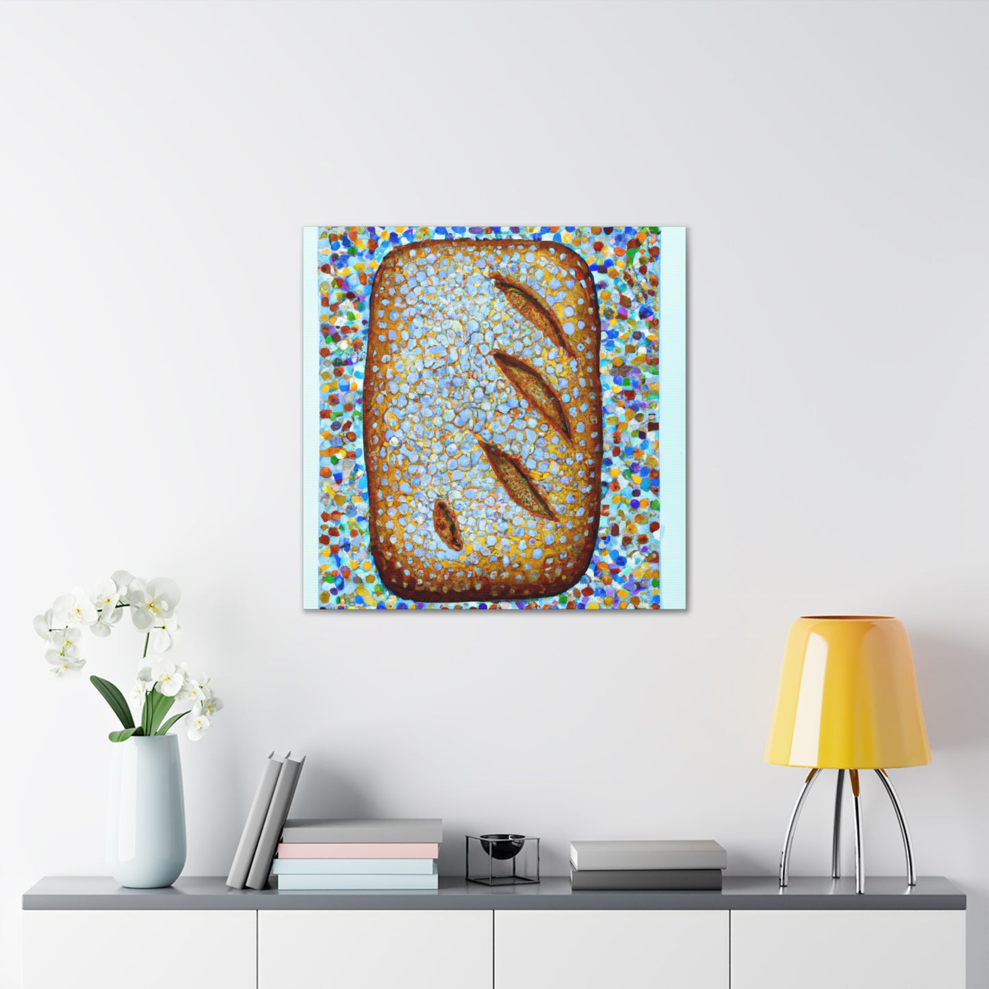 "Bread's Pointillist Painting - Canvas