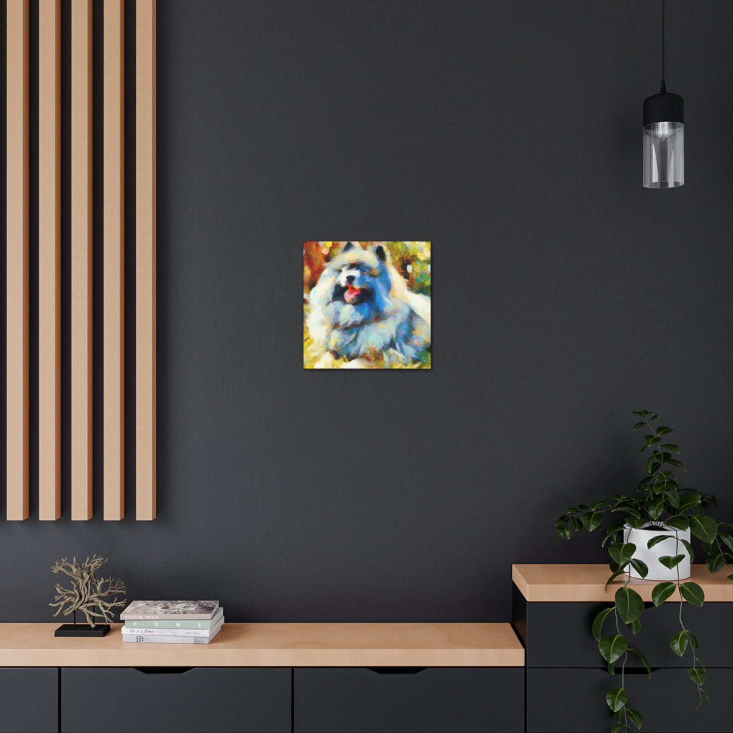 "Keeshond in Impressionism" - Canvas