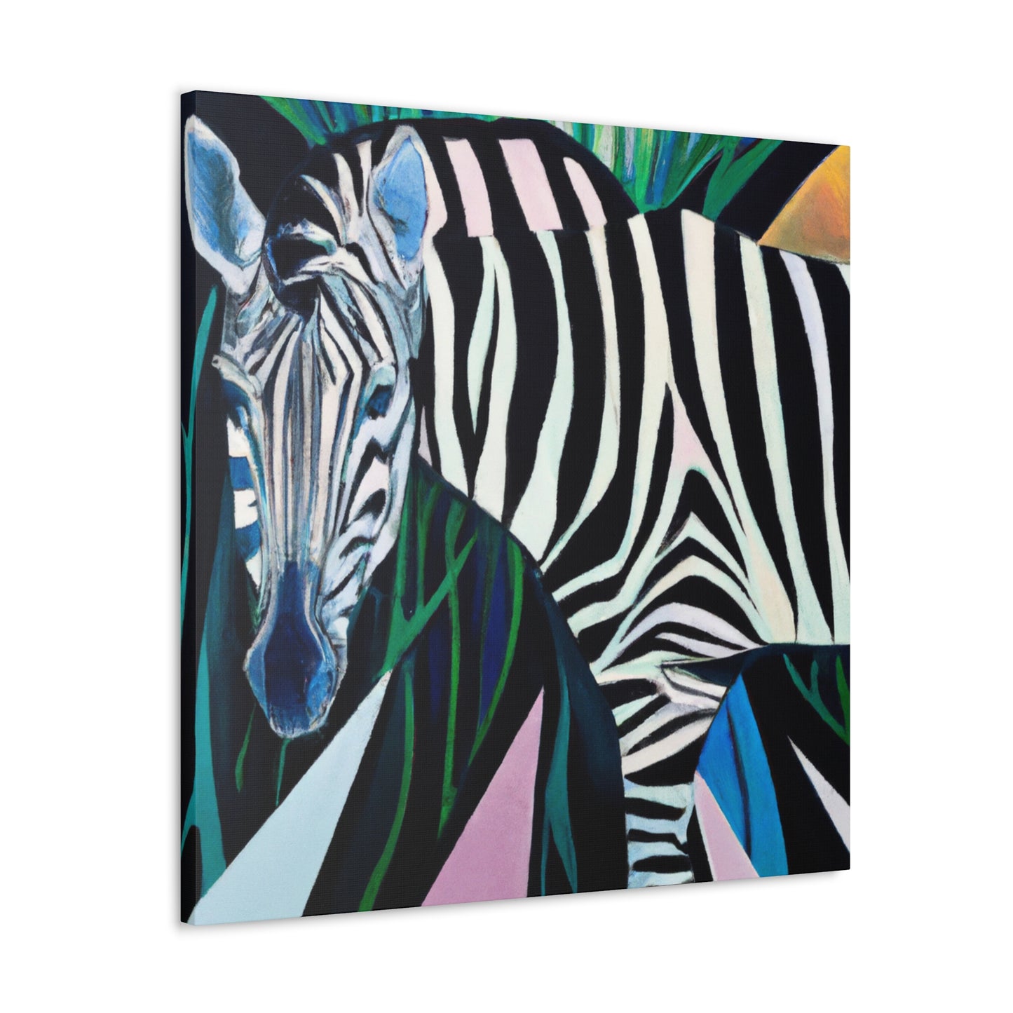 "Gilded Zebra Dance" - Canvas