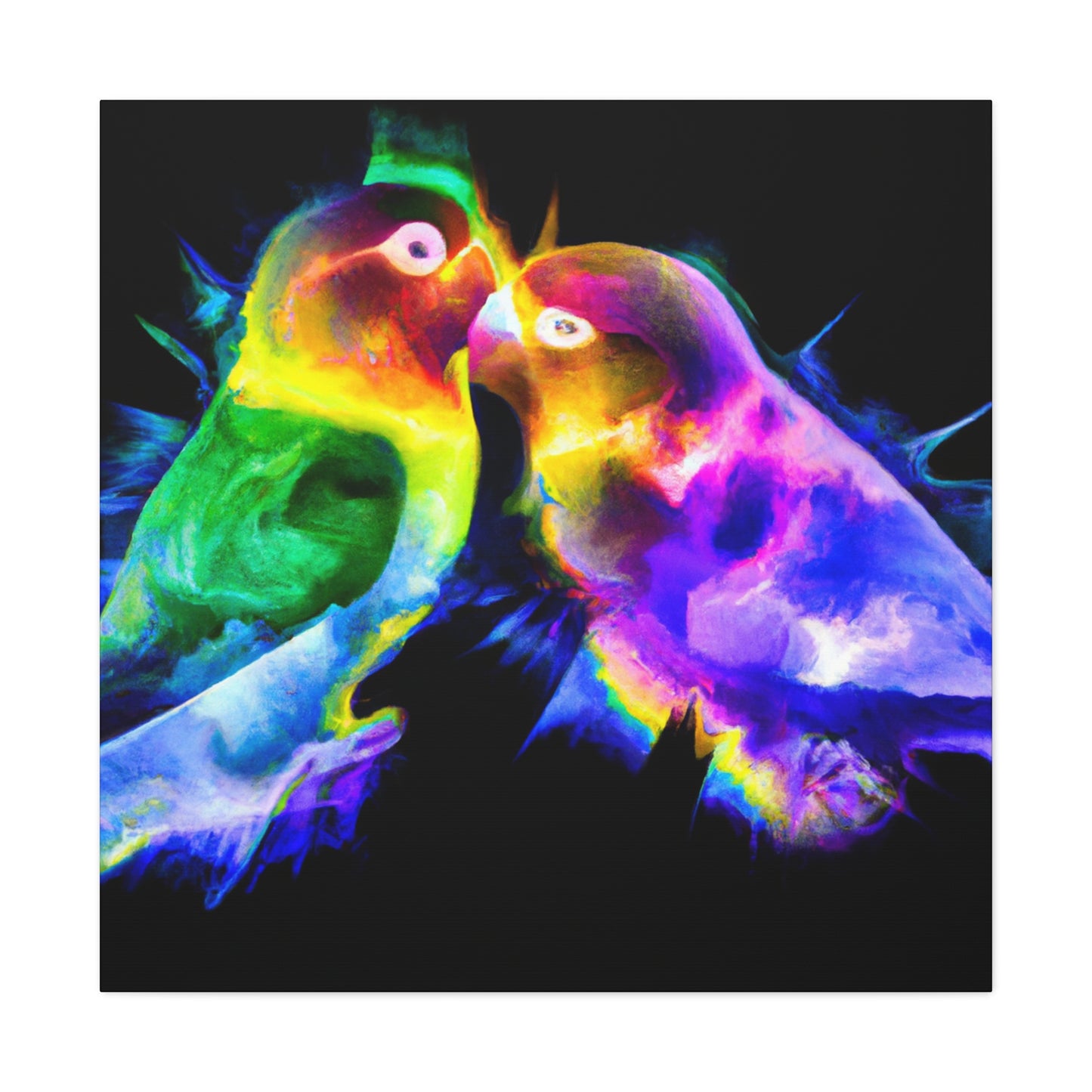 Lovebirds in Harmony - Canvas