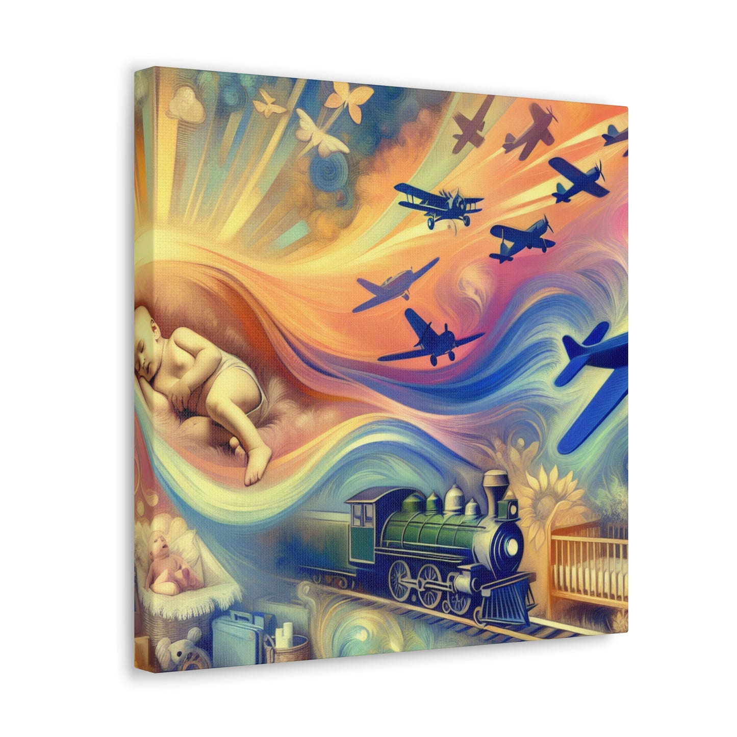 Whimsical Transportation Dreams - Canvas