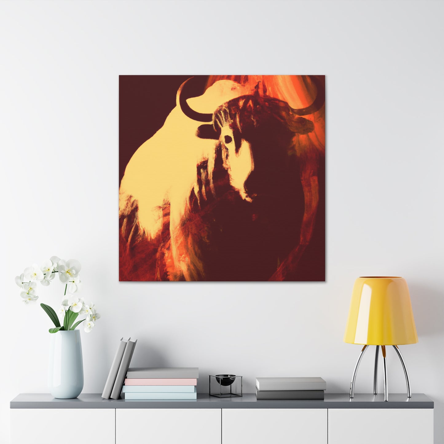 Yak in Digital Color - Canvas