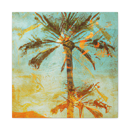 "Palm Trees at Sunset" - Canvas