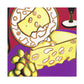 Still Life: Cheese Grapes - Canvas