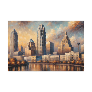 "Serenity Amidst Urban Splendor" - Canvas