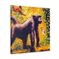 "Chimp Impressionism Scene" - Canvas