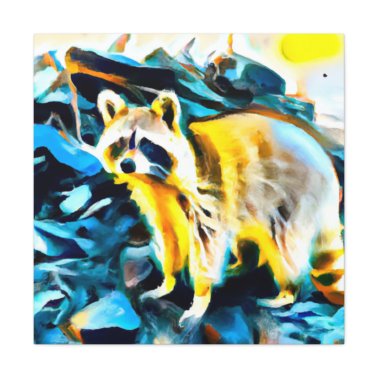 "Raccoon's Abstract Regale" - Canvas