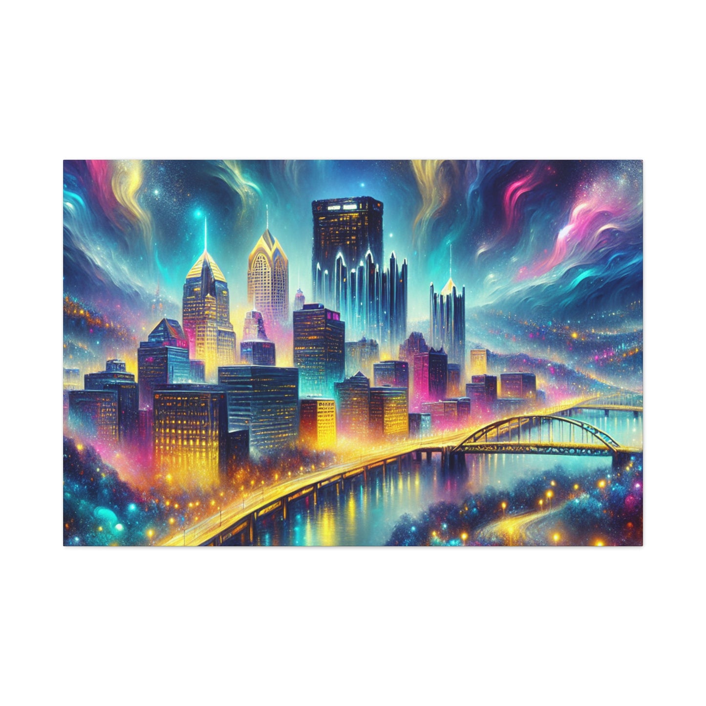 Steel City Dreamscape Transformed - Canvas