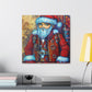 "Santa in Steampunk Magic" - Canvas