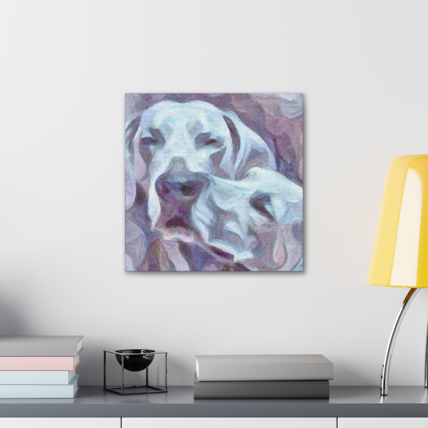 "Weimaraner In Impressionism" - Canvas