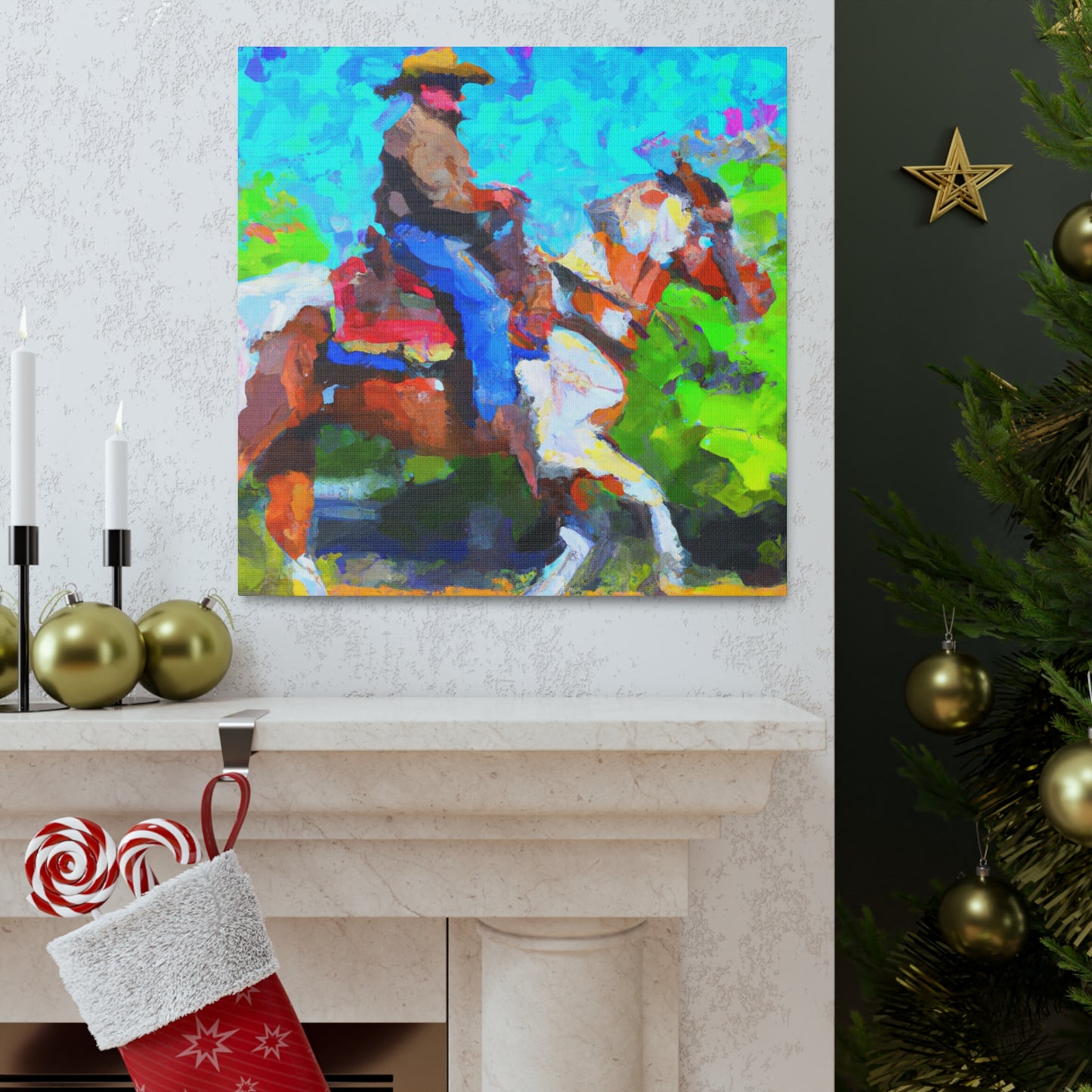 "Rangers on Ranches Riding" - Canvas