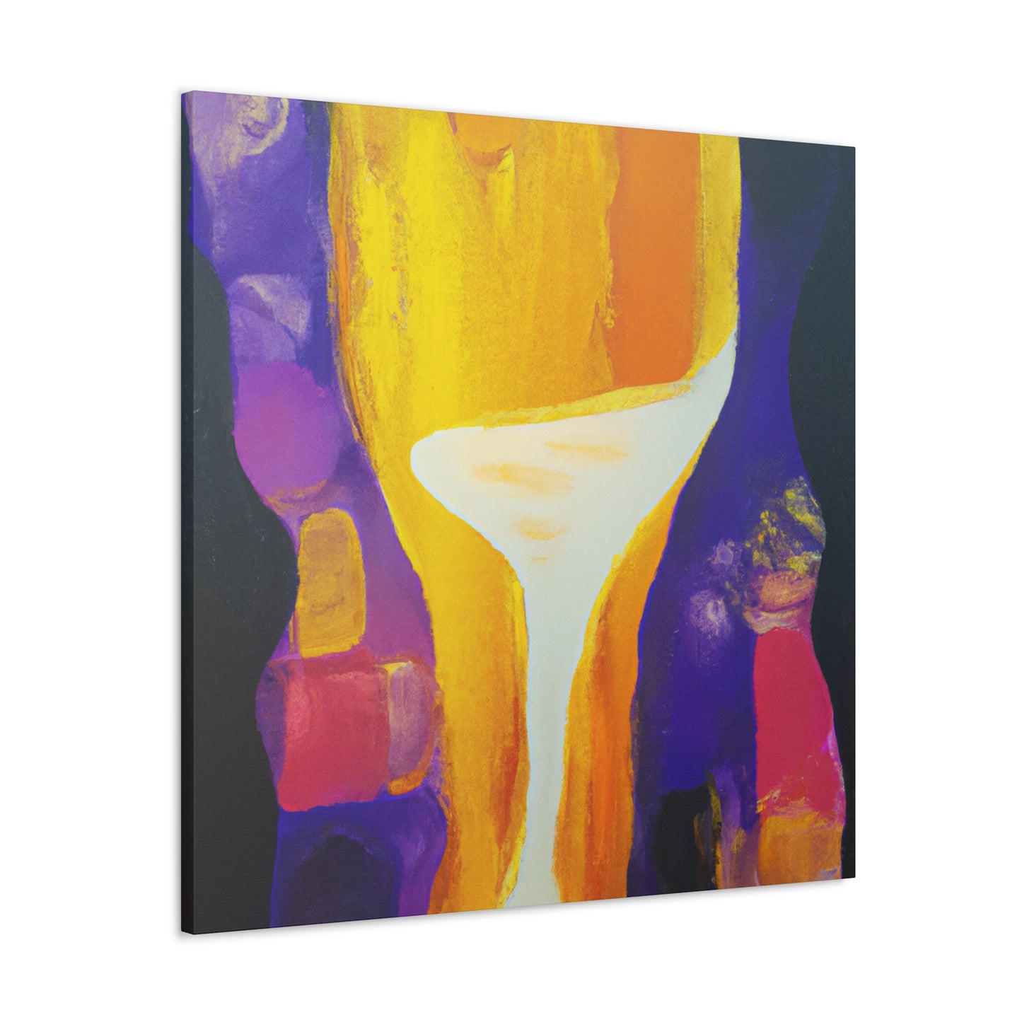 "Wine Glass Reflection" - Canvas