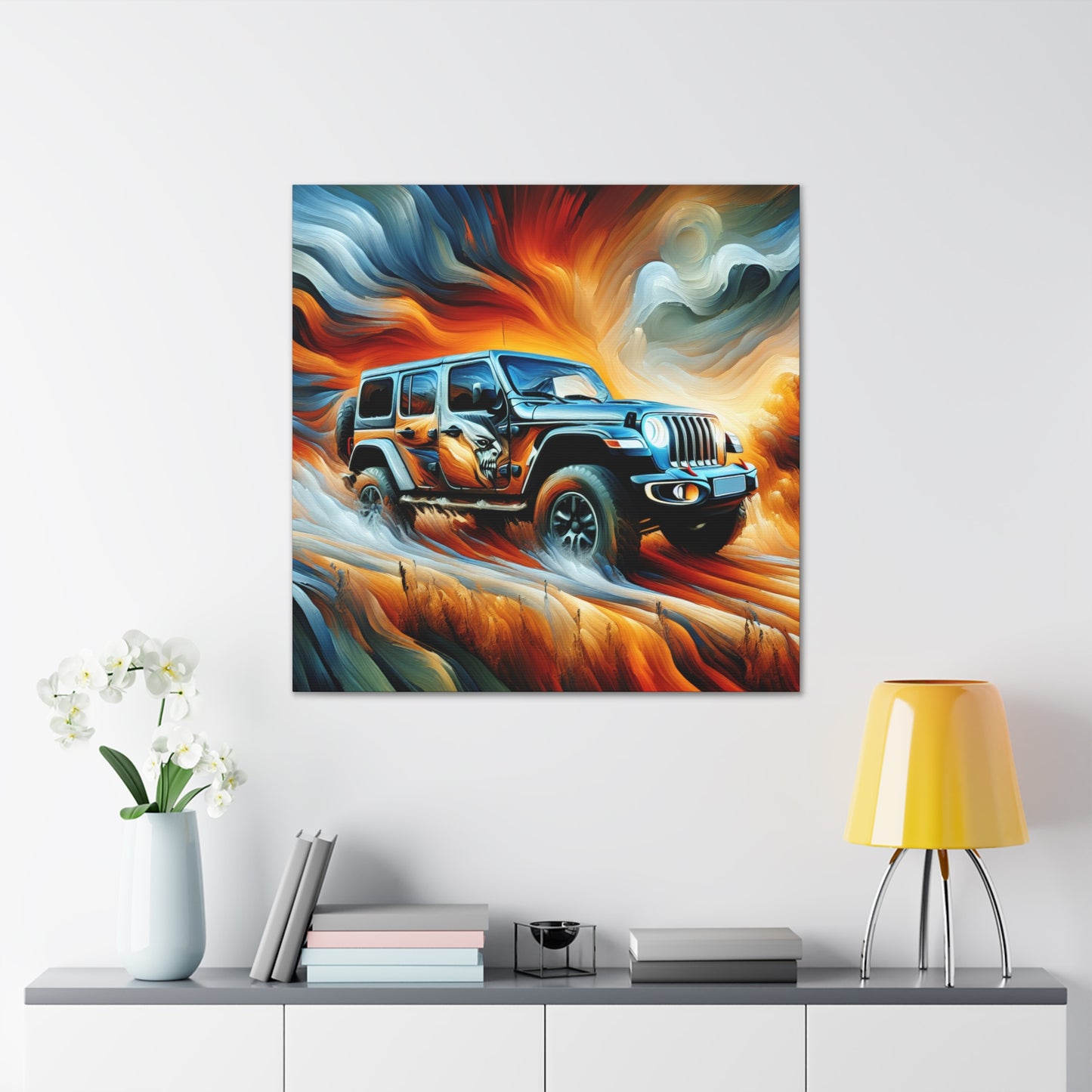 "Mystical Jeep Dreamscape" - Canvas