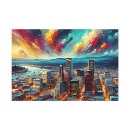 "Pristine Portland Pinnacle" - Canvas