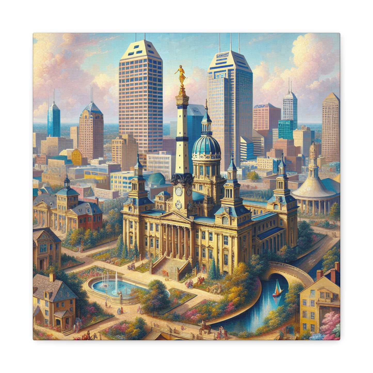 "Serene Splendor of Indianapolis" - Canvas