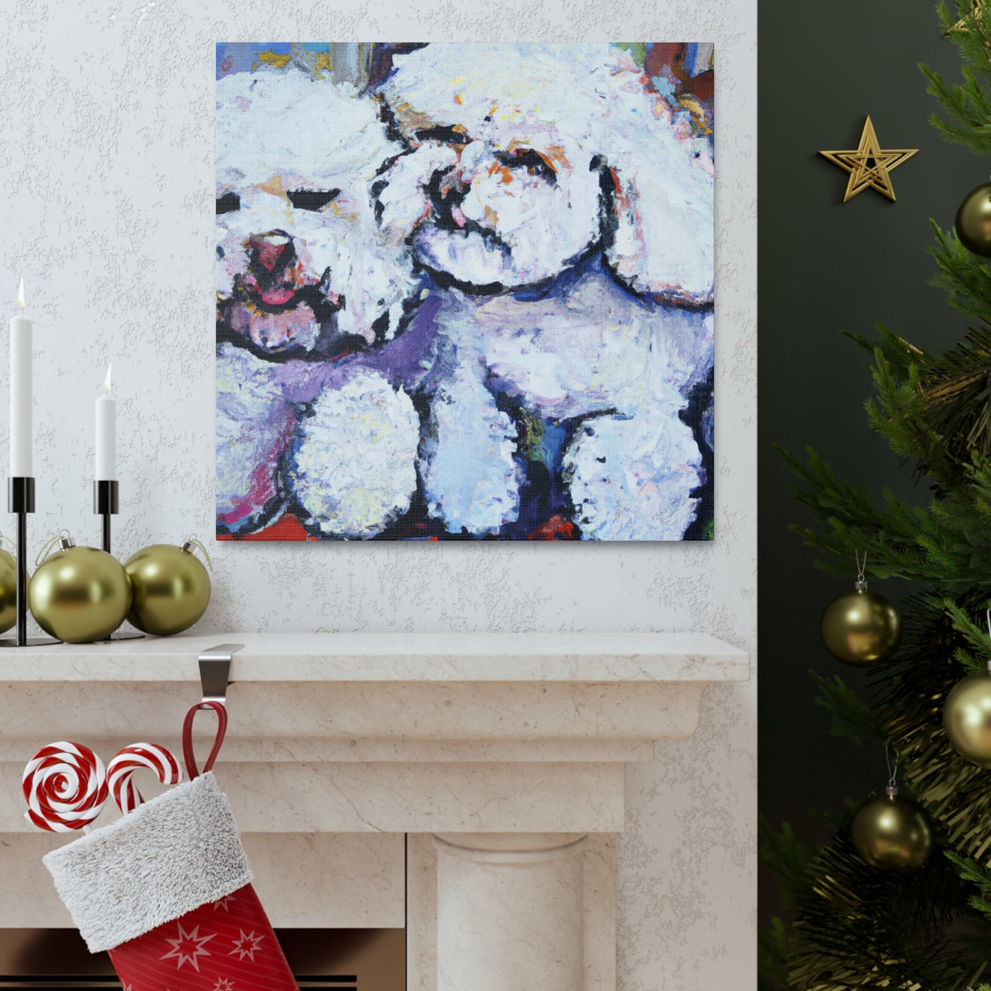 Bichon Frise Impressionism - Canvas