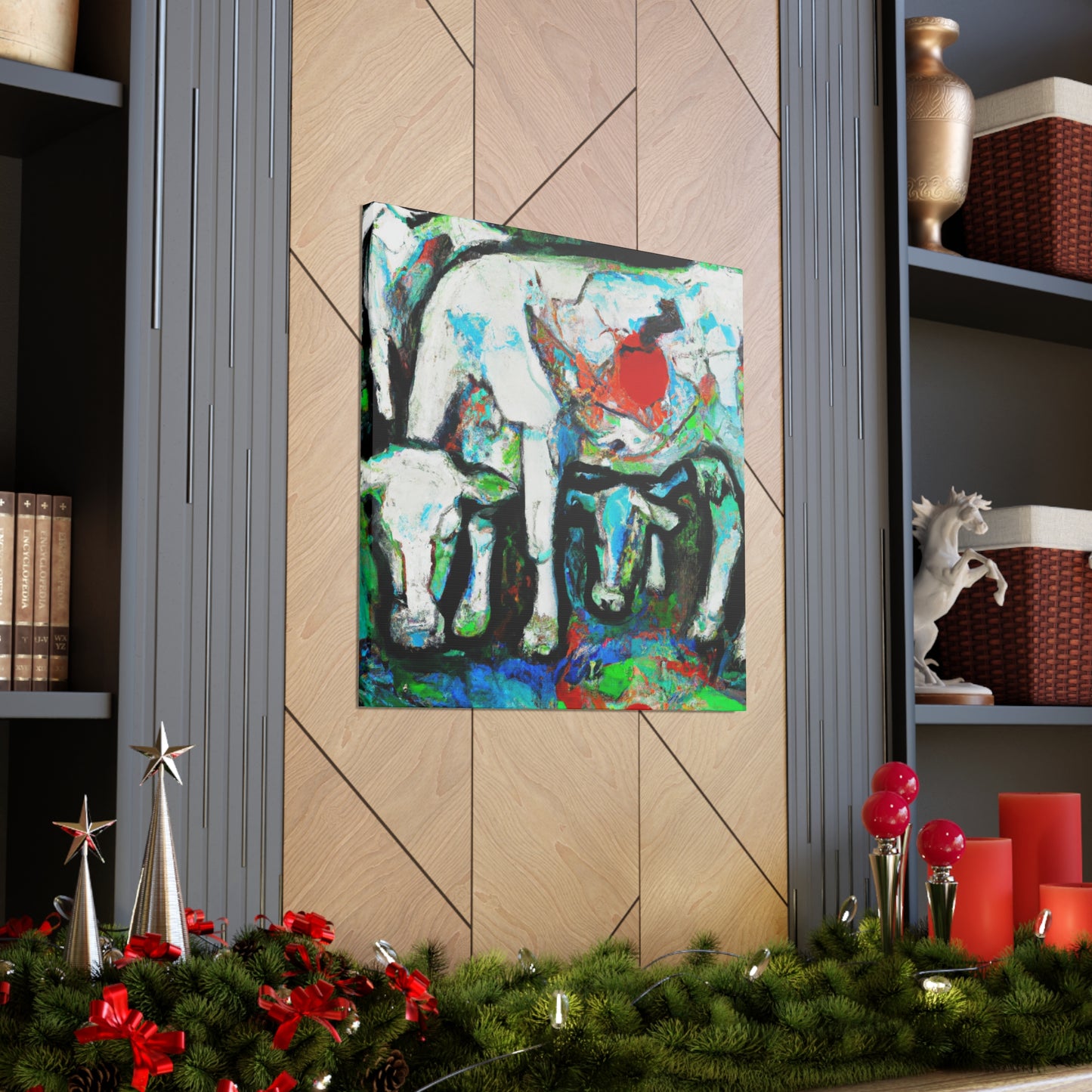 Cow's Abstract Tapestry - Canvas