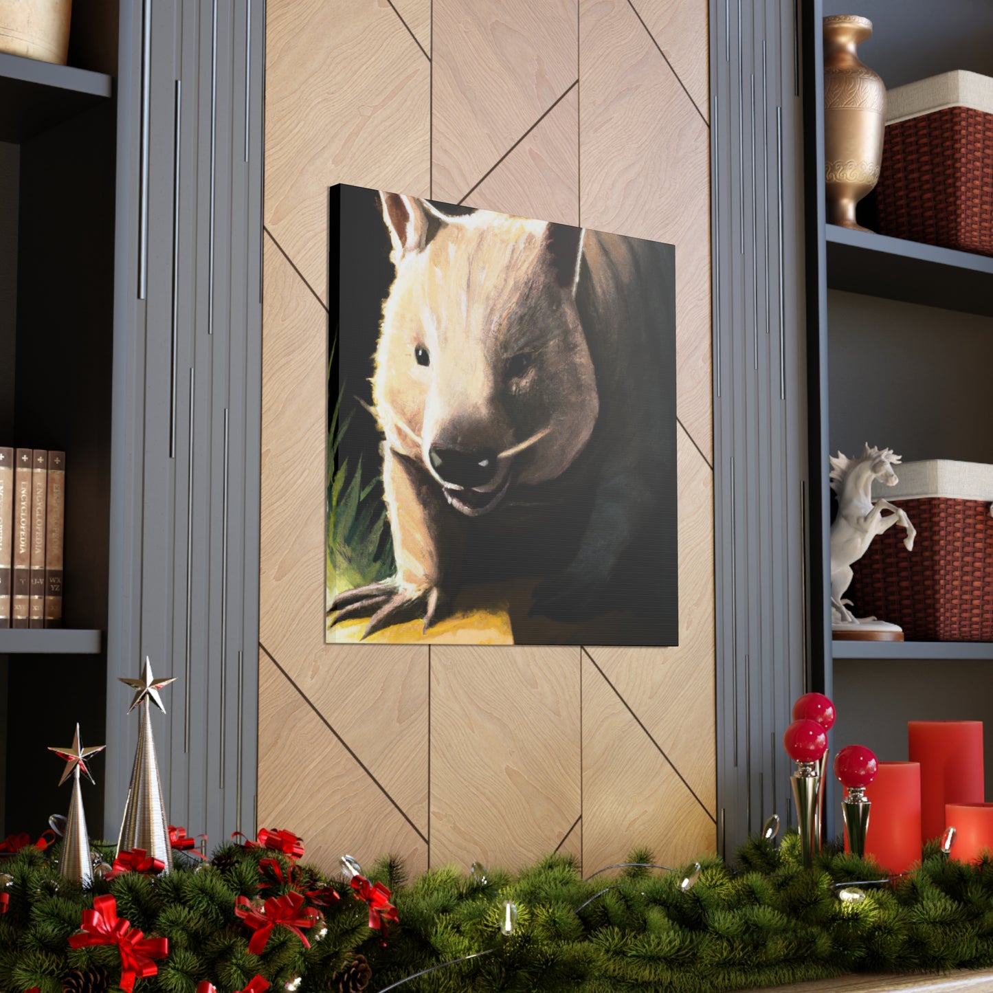 "Wombat in Art Deco" - Canvas